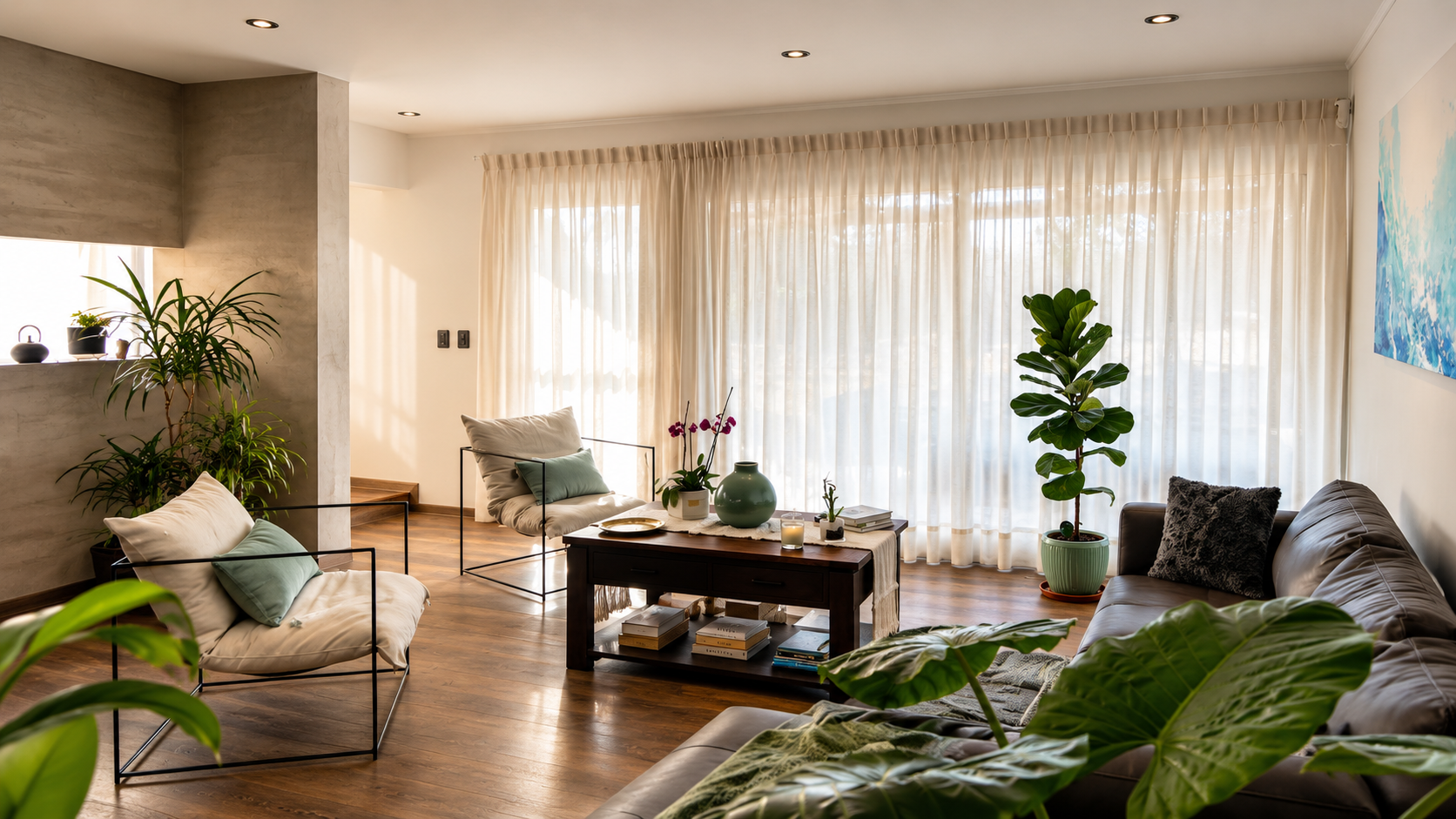 Cortinas a medida instaladas en un ambiente residencial